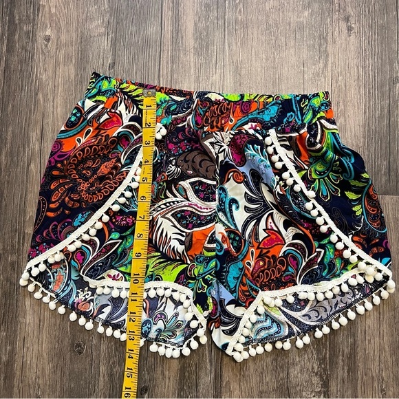 Rue21 Women’s Multicolor Pom Pom Shorts Elastic Waistband Loose Fit Size S - Picture 10 of 10